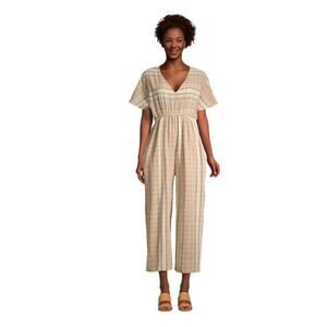 MSRP $59 Terracotta Stripe Jumpsuit With Pockets Size S-M | SAME DAY SHIP